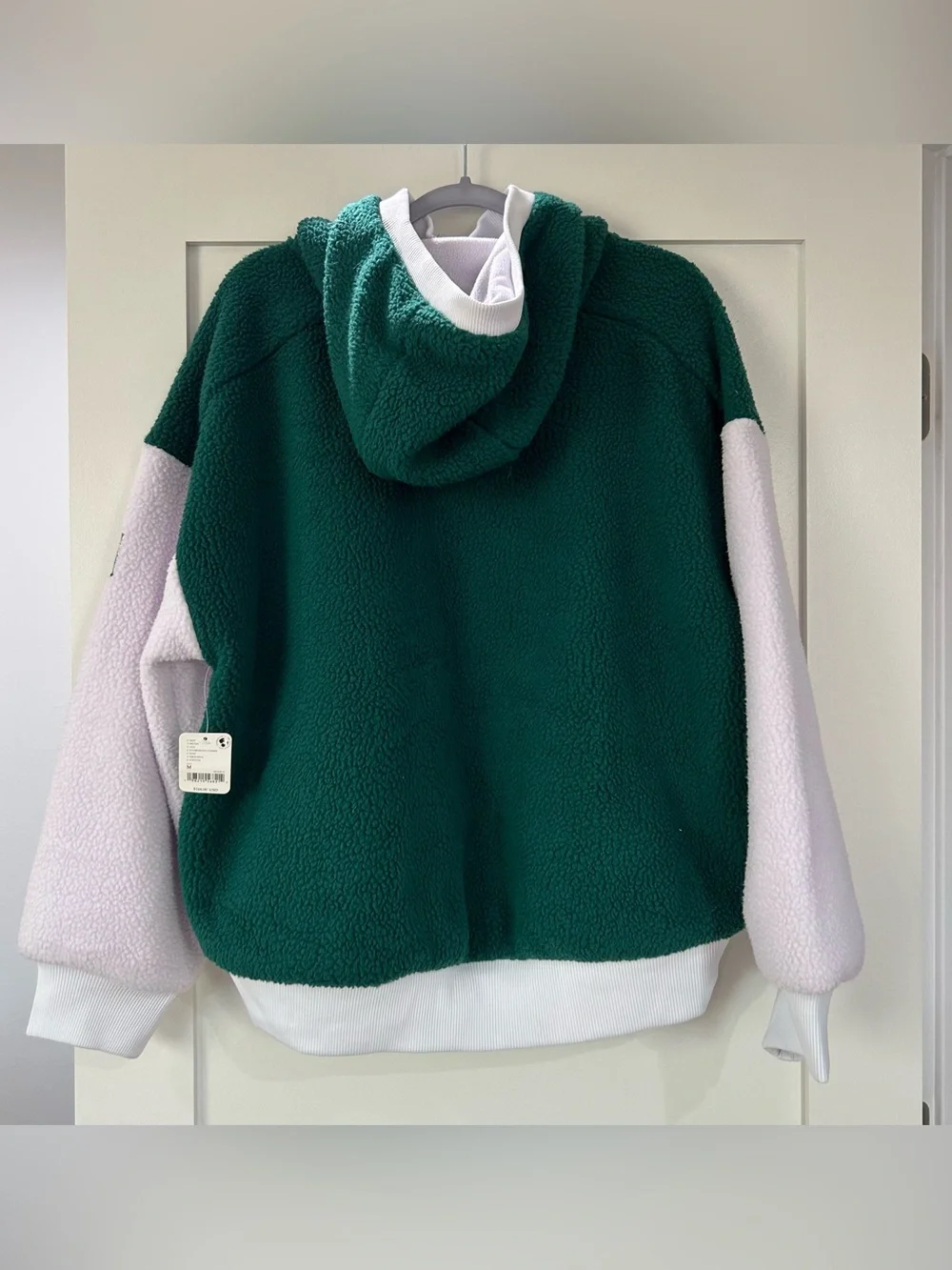 NWT Free People Movement Hit The Slopes Hoodie Green/Purple/White Size Medium